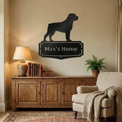 Personalized Classic Rottweiler Metal Wall Art